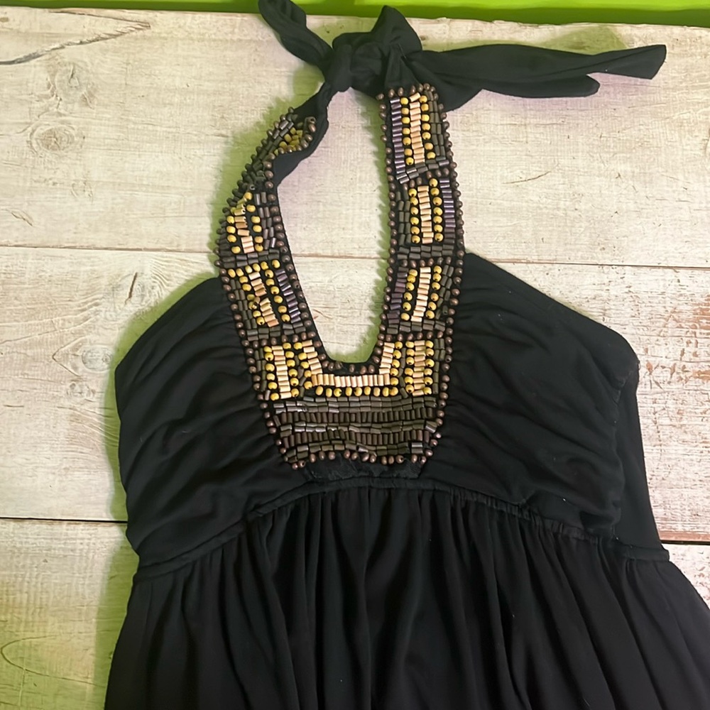 Beaded top beach cover up